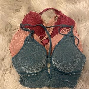 Lot of 3 Victoria Secret Bralettes size small gently used.